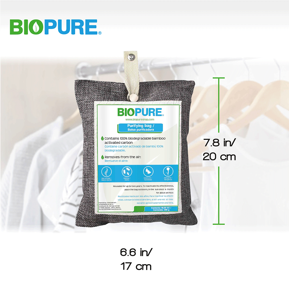 Foto 4 pulgar | Kit Bolsas Purificadoras -  Biopure  - Carbón Activado - (300 Gr)