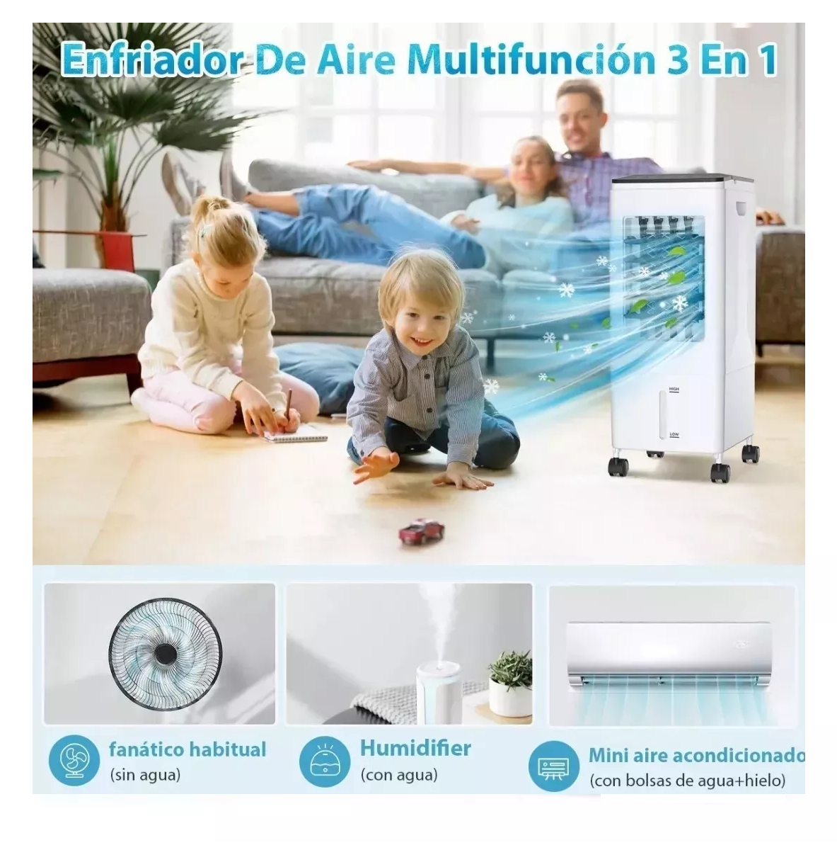 Foto 4 pulgar | Purificador Ventilador 3 en 1 Ionizador Adir 4821 color Blanco