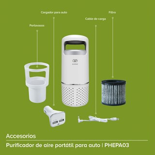 Foto 4 | Purificador Portátil de Aire Avera Blanco