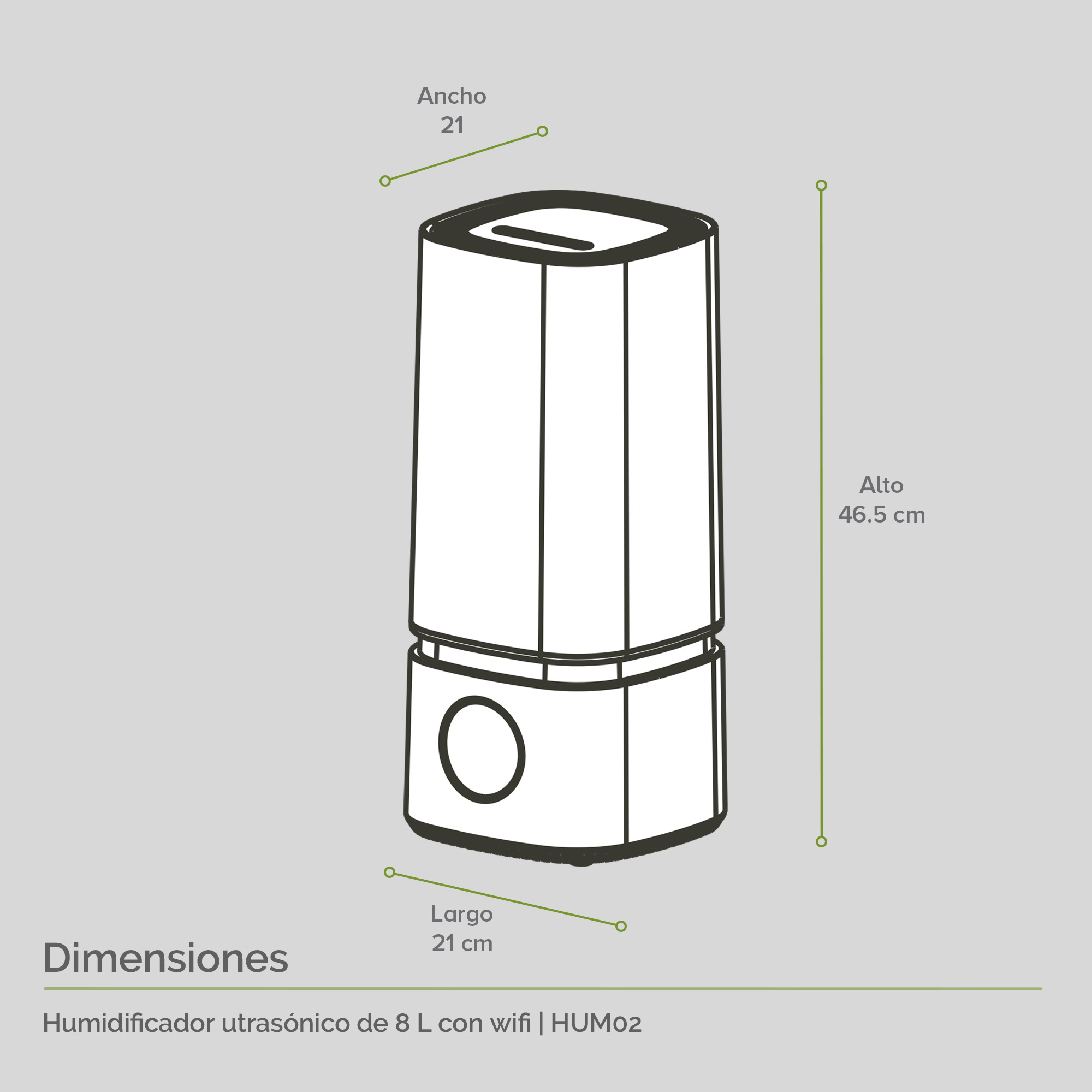 Foto 4 pulgar | Humidificador Ultrasónico De 8 Litros Wifi Iot Avera Hum02- Color Blanco