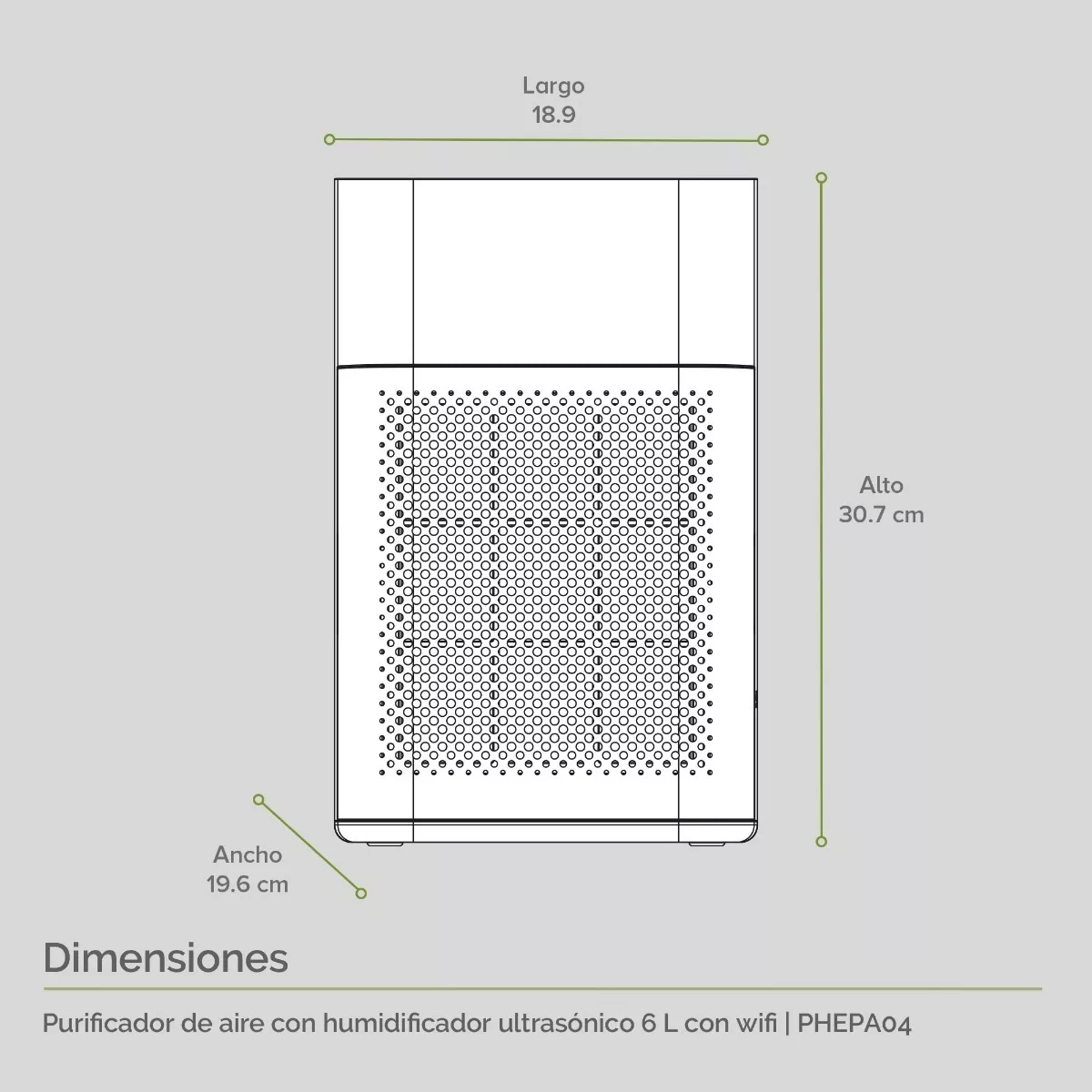 Foto 3 | Purificador Aire Humificador Eo Safe Imports ESI-10625 Blanco 0.6 L