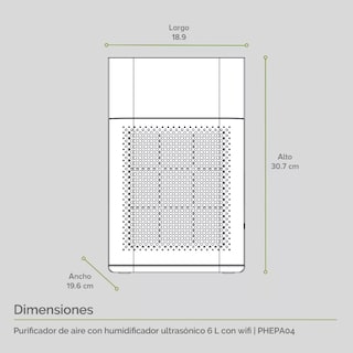 Foto 3 | Purificador Aire Humificador Eo Safe Imports ESI-10625 Blanco 0.6 L