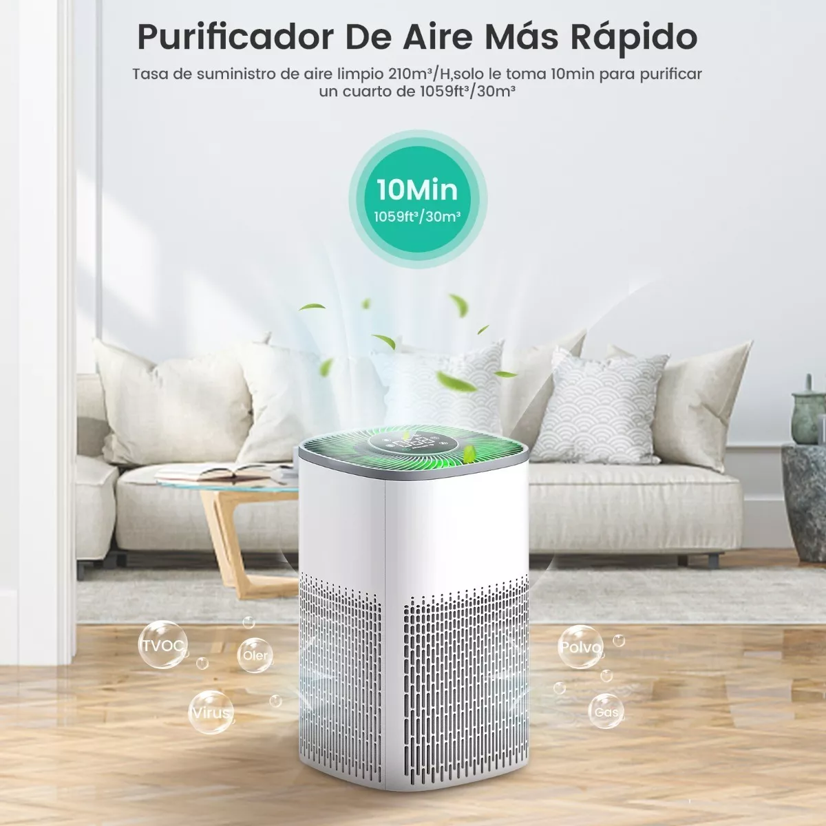 Foto 4 pulgar | Purificador de Aire Eo Safe Imports Esi10628 Blanco Portátil