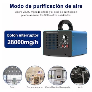 Foto 5 | Purificador de Aire Portátil Generador de Ozono 28000 Mg
