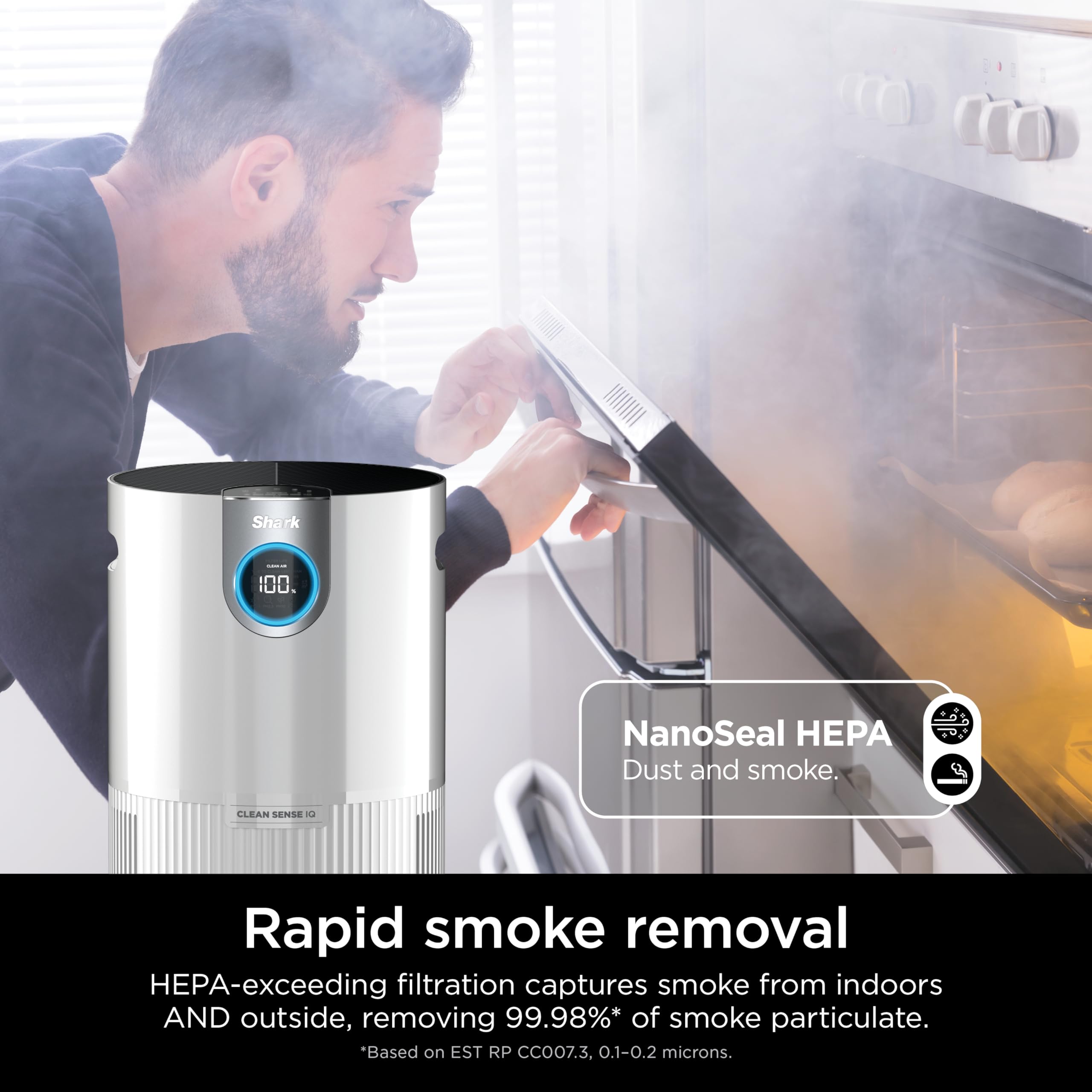 Foto 5 pulgar | Purificador de Aire Shark Hp201 Clean Sense Max Hepa 100m² Blanco - Venta Internacional