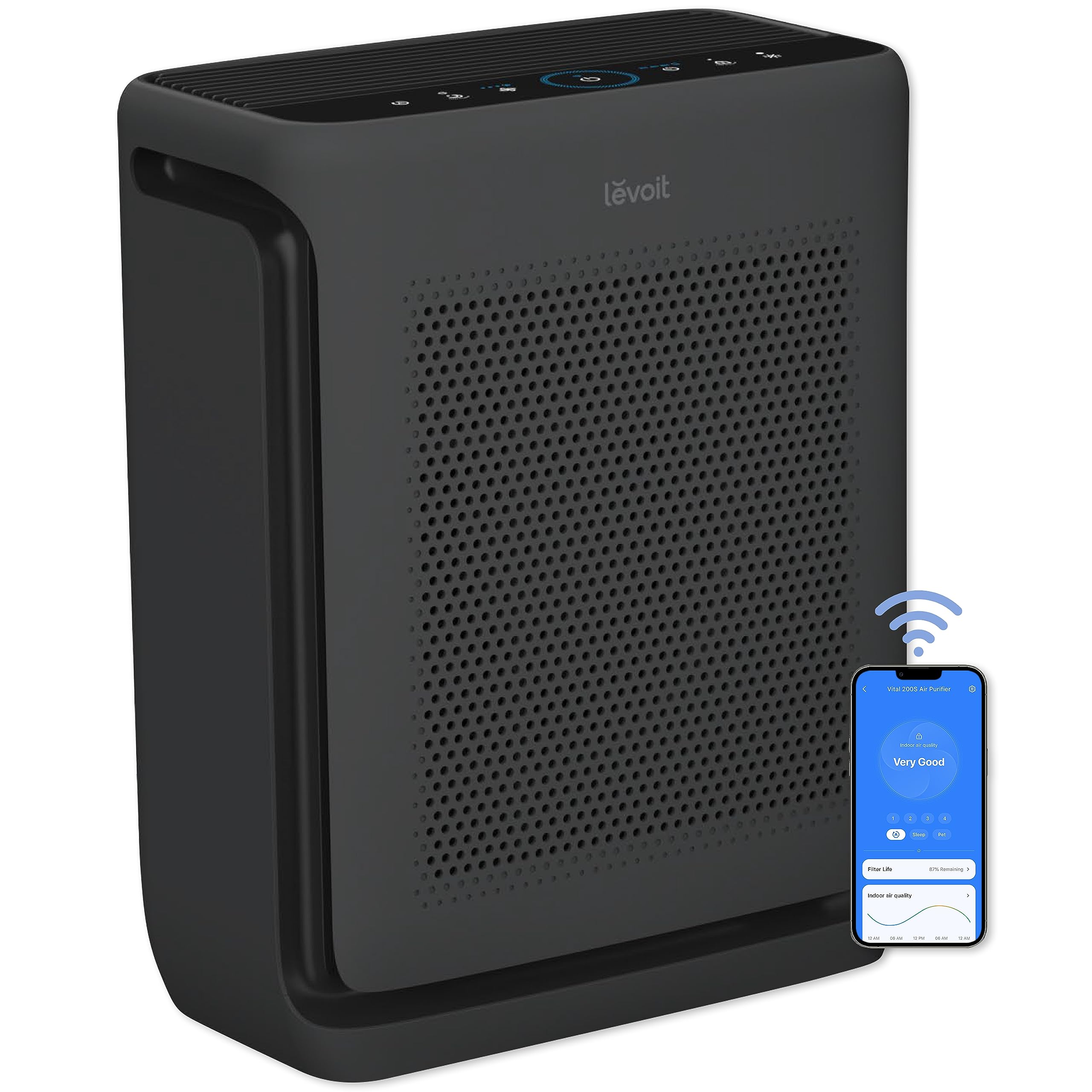 Purificador De Aire Levoit Vital 200s-p Para Habitación Grande De 1800 Pies Cuadrados, Negro - Venta Internacional. $6,444