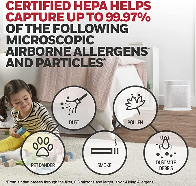 Foto 4 | Purificador De Aire Honeywell Allergenplus Hepa Hpa104 Blanco - Venta Internacional.
