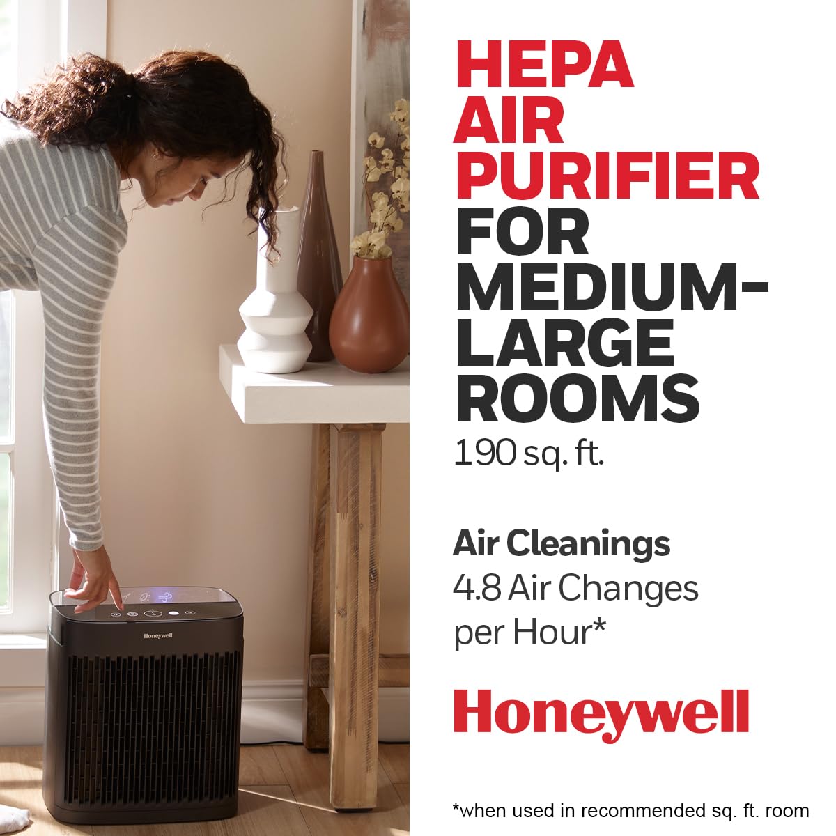Foto 6 pulgar | Purificador De Aire Honeywell Negro-Venta Internacional