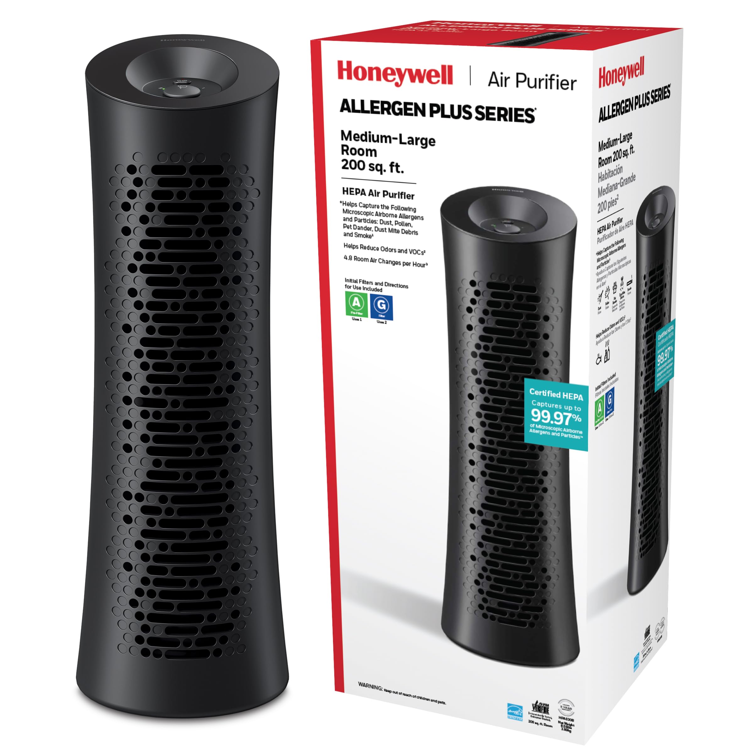 Foto 1 | Purificador De Aire Hepa Hpa030 De Honeywell Para Incendios Forestales Y Humo De 200 M² - Venta Internacional.