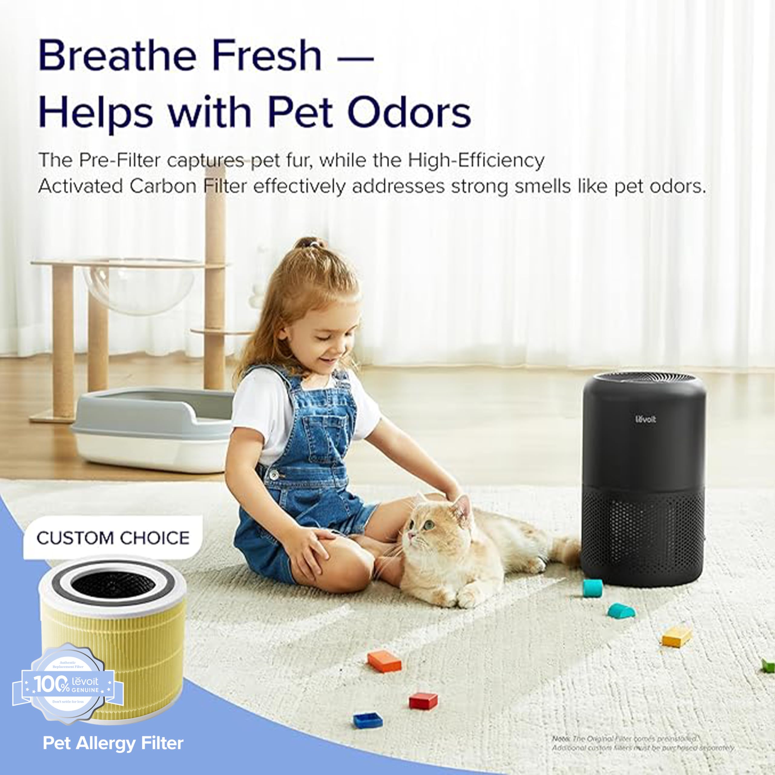 Foto 3 | Purificador De Aire Levoit Core 300-p Para Alergias Domésticas Y Mascotas, Color Negro - Venta Internacional.