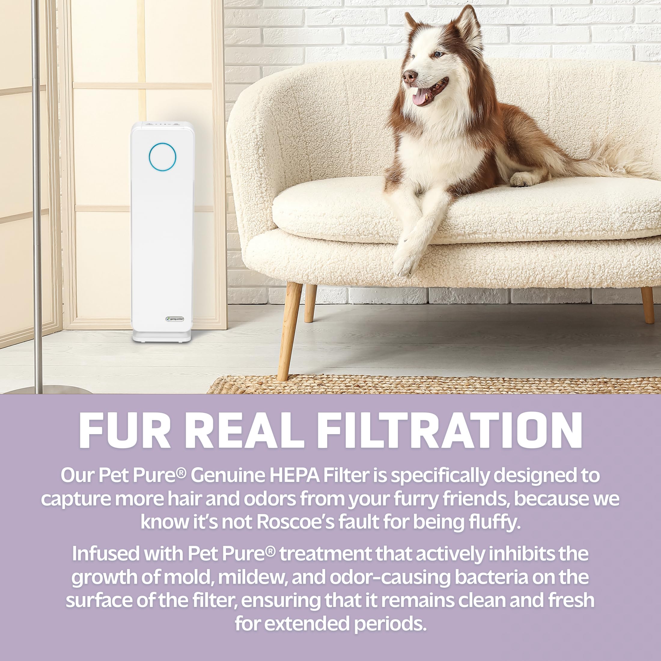 Foto 6 | Purificador De Aire Germguardian Ac4300wpt Para Hogares Con Mascotas H13 - Venta Internacional.