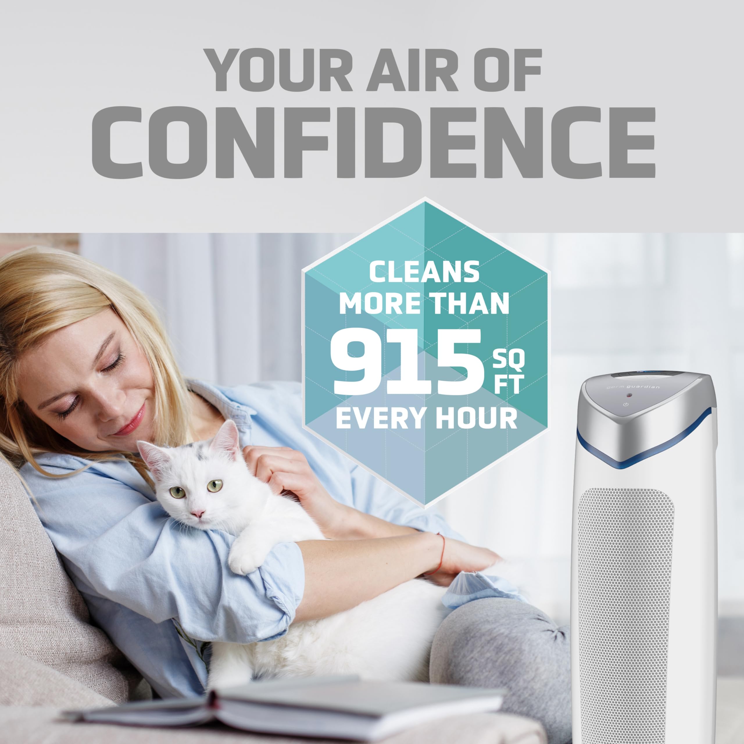 Foto 4 pulgar | Purificador De Aire Germguardian Ac5250wpt Hepa 13 Pet Pure 915 M² - Venta Internacional.