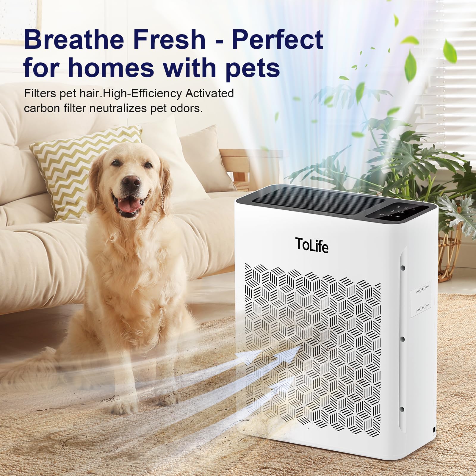 Foto 2 | Purificador De Aire Tolife Para Habitaciones Grandes De 200 M² Con Filtro Hepa - Venta Internacional.