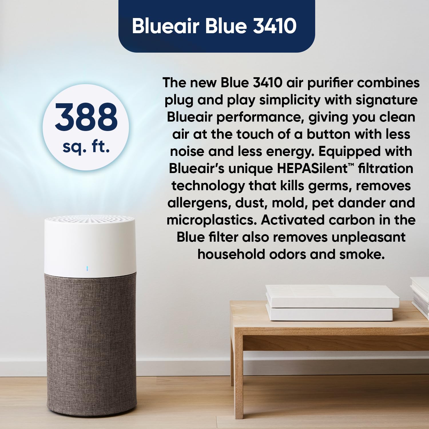 Foto 3 pulgar | Purificador De Aire Blueair Blue 311 Auto Para Dormitorio - Venta Internacional.