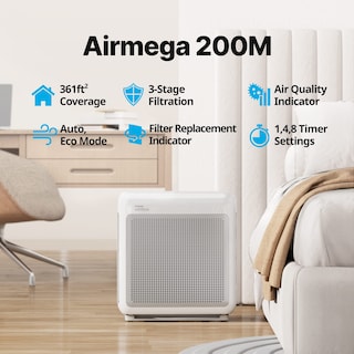 Foto 2 | Purificador De Aire Coway 200m True Hepa Con 3 Años De Garantía, Blanco - Venta Internacional.
