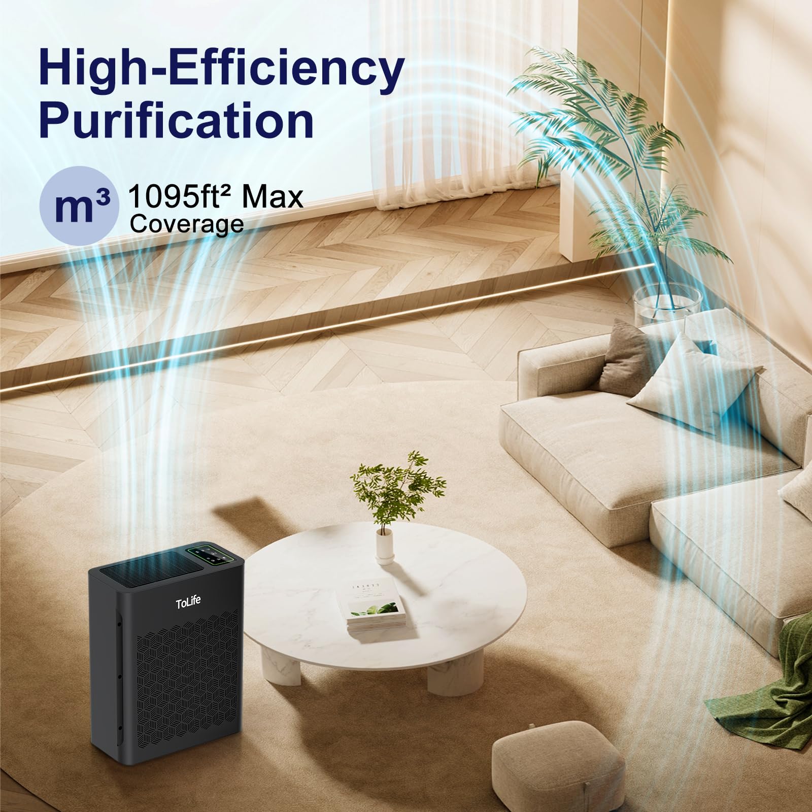 Foto 3 pulgar | Purificador De Aire Tolife Para Habitaciones Grandes De 2000 Pies Cuadrados Con Filtro Hepa - Venta Internacional.