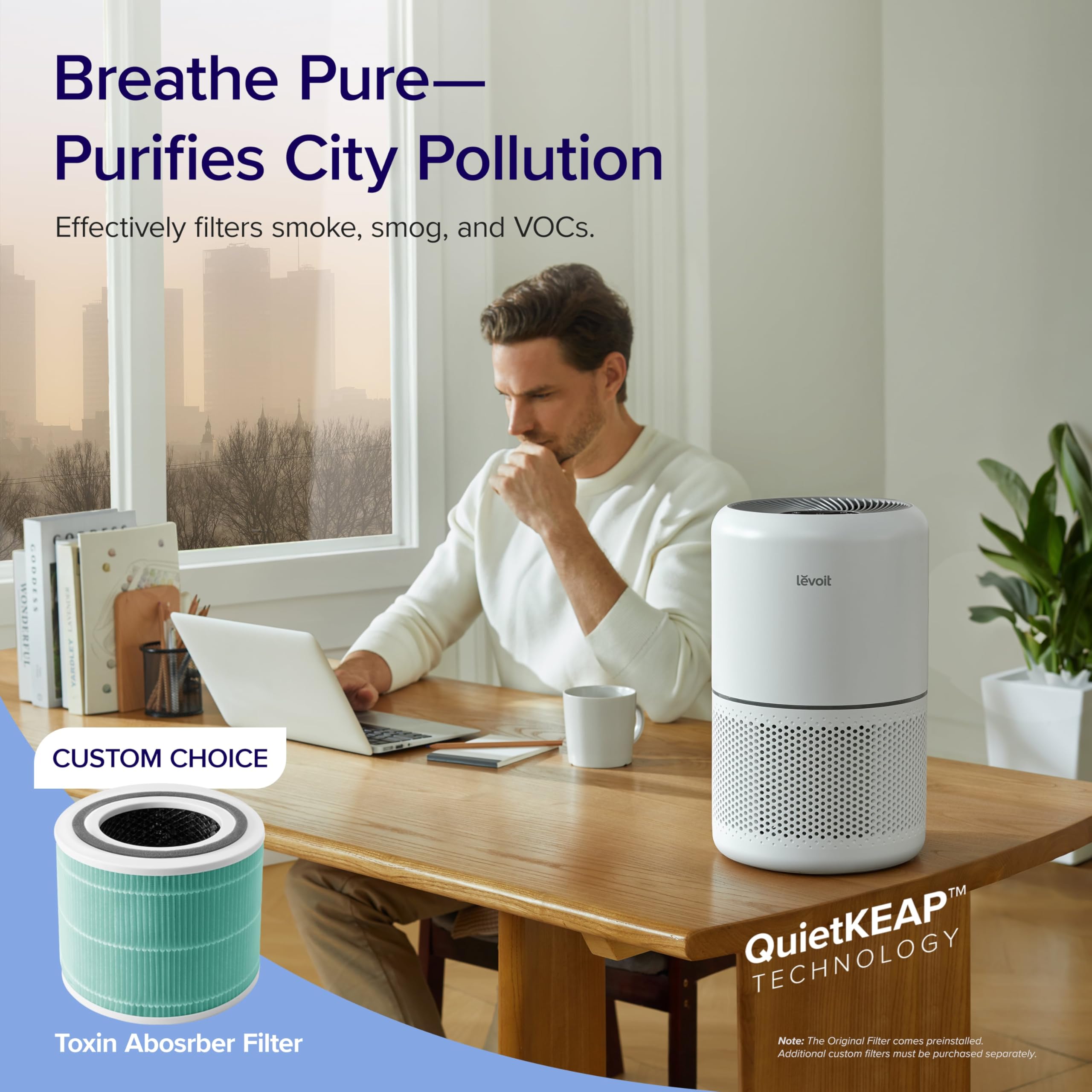 Foto 5 | Purificador De Aire Levoit Core300-p Para Alergias Caseras Y Pelo De Mascotas - Venta Internacional.