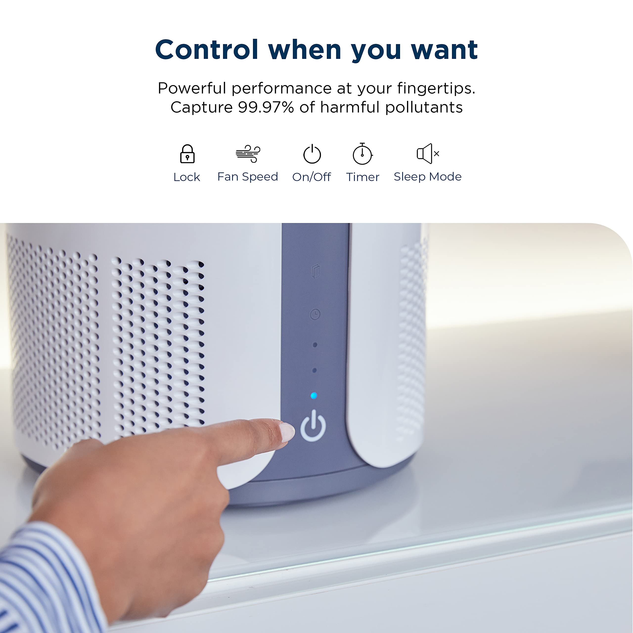 Foto 4 pulgar | Purificador De Aire Miko H13 Hepa 150 M3/h 925 Pies Cuadrados Con Temporizador Y Modo De Reposo - Venta Internacional.