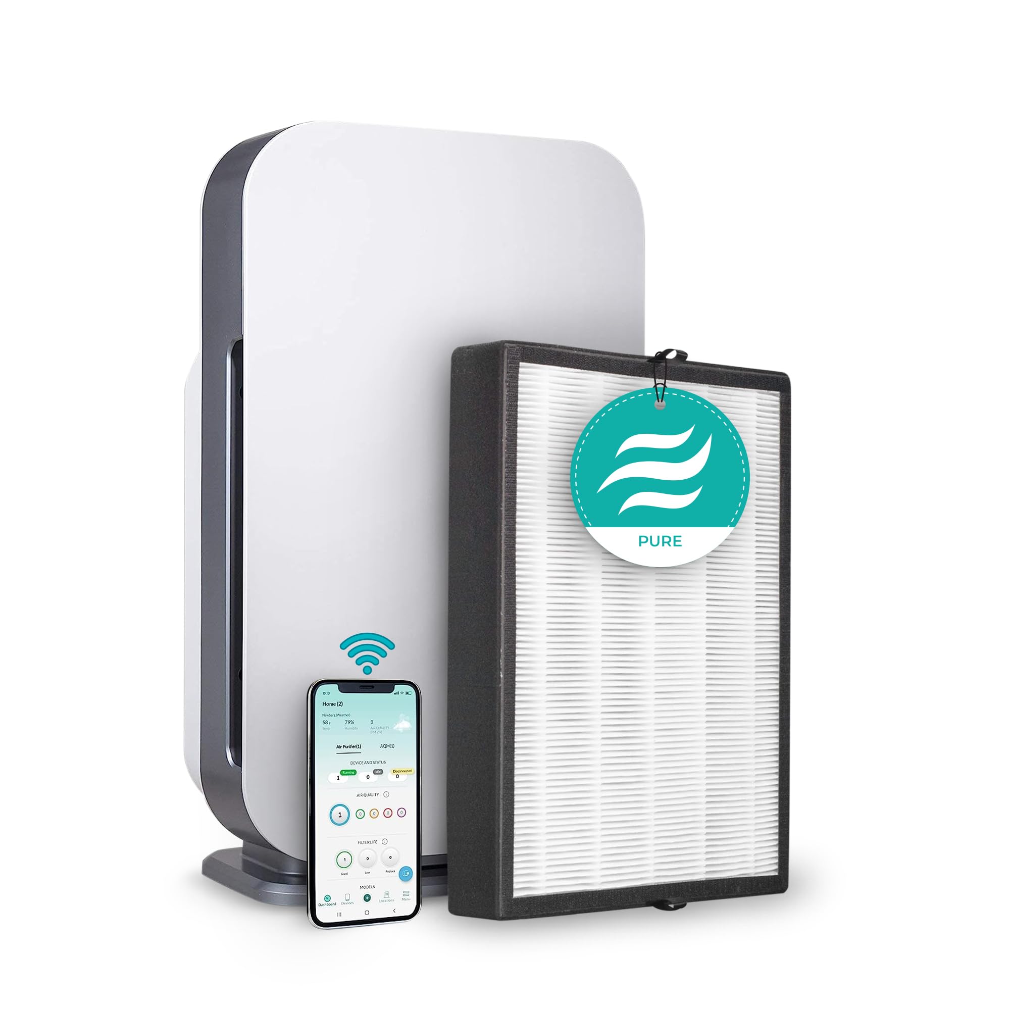Purificador De Aire Alen Breathesmart 45i Hepa Para Habitaciones Grandes De 150 M² - Venta Internacional.