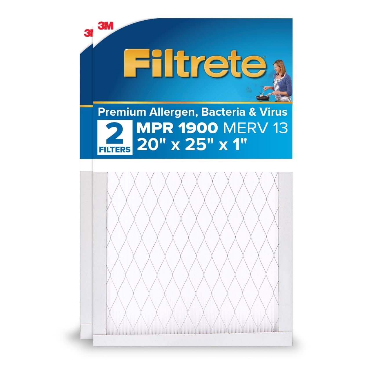 Foto 2 pulgar | Filtro De Aire Filtrete Ac Furnace 20x25x1 Merv 13 Mpr 1900, Paquete De 2 - Venta Internacional.