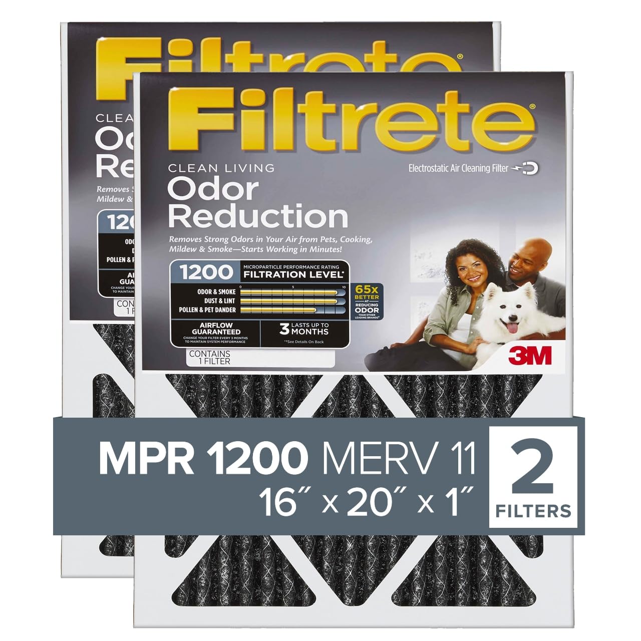 Foto 1 | Filtro De Aire Filtrete Mpr 1200 Merv 11 16x20x1, Paquete De 2 - Venta Internacional.