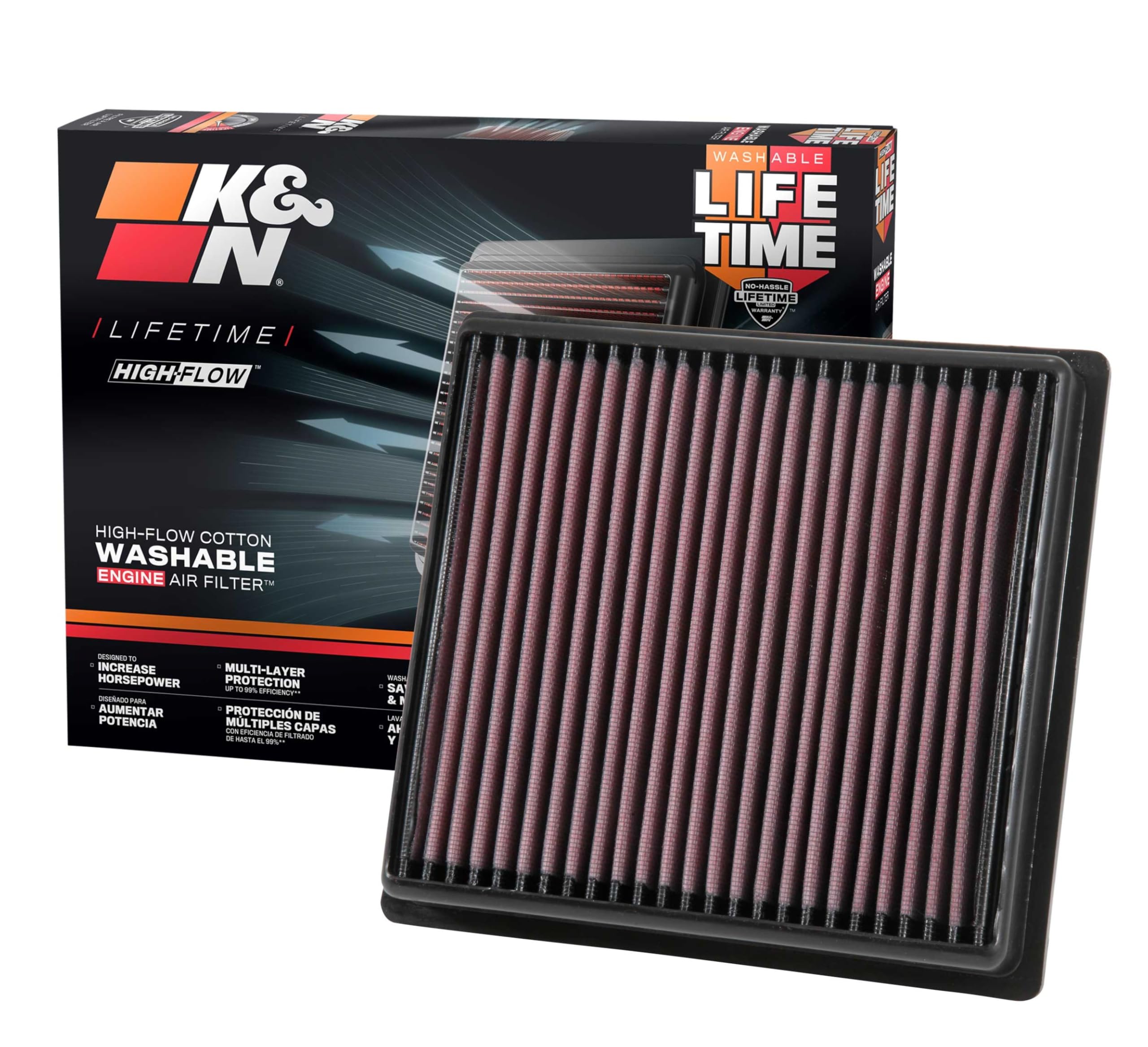 Filtro De Aire De Motor K&n Reutilizable Y Lavable Para Subaru H4 1.6/2.0/2.4 L - Venta Internacional.