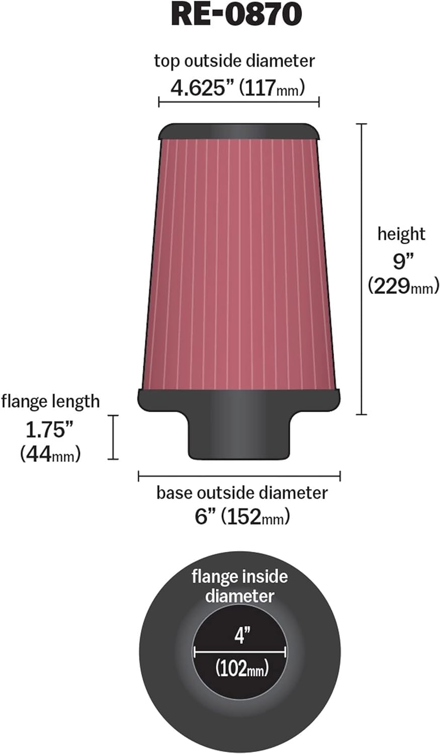 Foto 3 pulgar | Filtro De Aire K&n High-flow Original Lifetime Universal - Venta Internacional.
