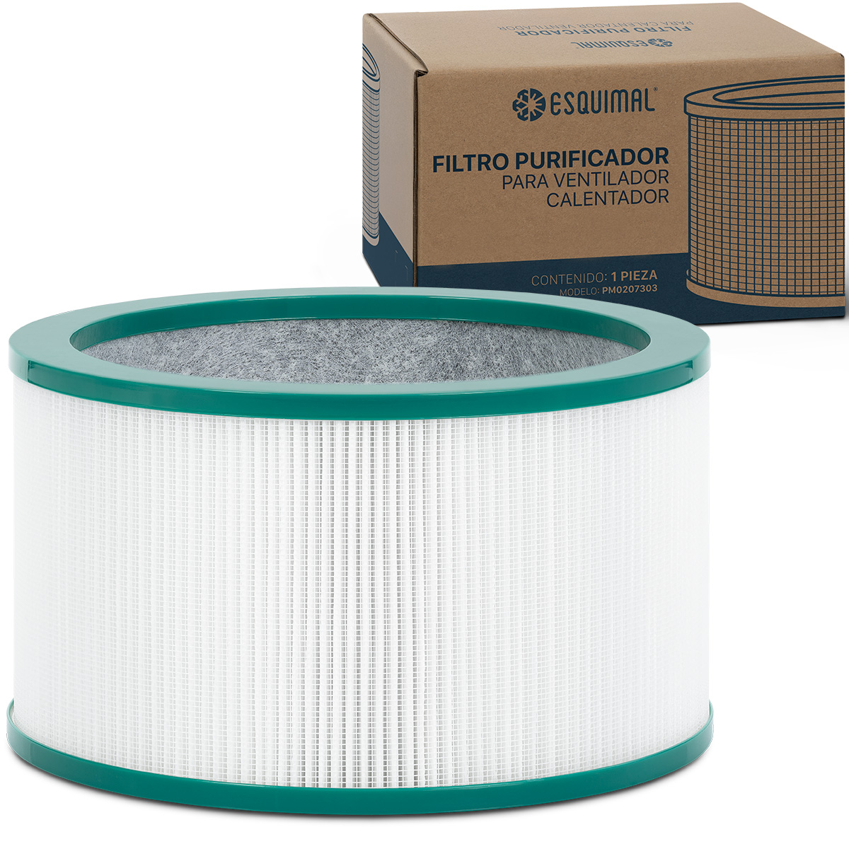 Foto 1 | Filtro Hepa H13 Esquimal Repuesto Para Purificador De Aire Aero 1200. Atrapa Partículas, Polvo, Elimina Olores.