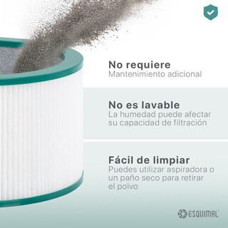 Foto 7 | Filtro Hepa H13 Esquimal Repuesto Para Purificador De Aire Aero 1200. Atrapa Partículas, Polvo, Elimina Olores.