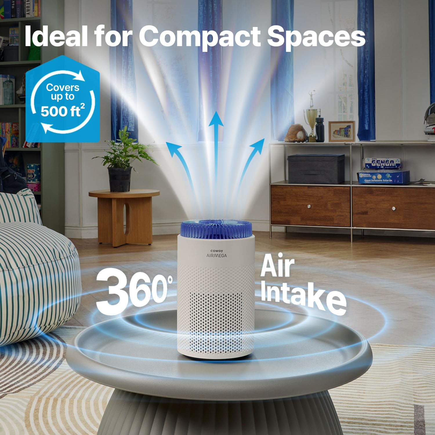 Foto 3 pulgar | Purificador De Aire Coway Para Dormitorio Y Hogar De Hasta 450 Pies Cuadrados Con Filtro - Venta Internacional.