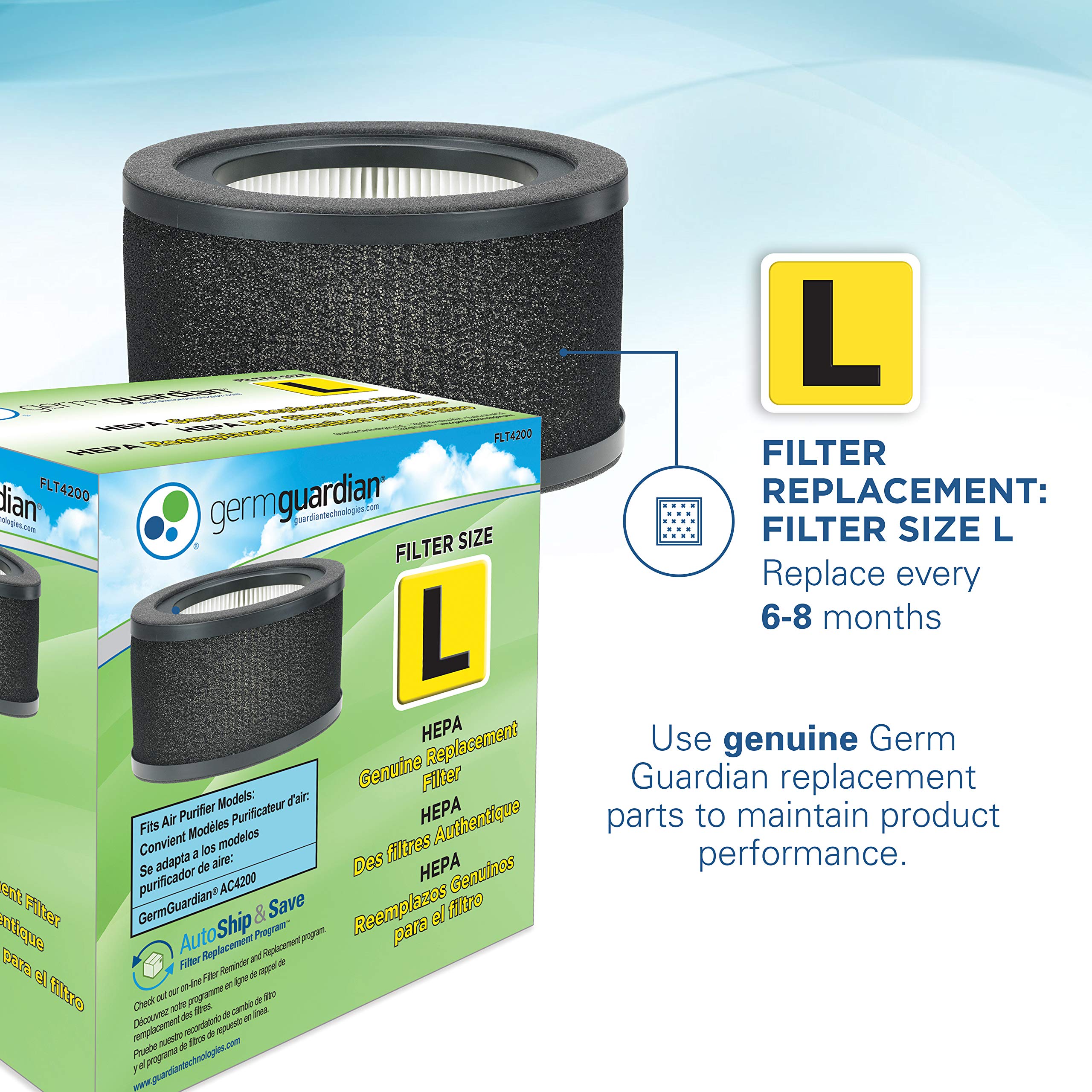 Foto 7 | Purificador De Aire Germguardian True Hepa Filter Ac4200w Blanco - Venta Internacional.