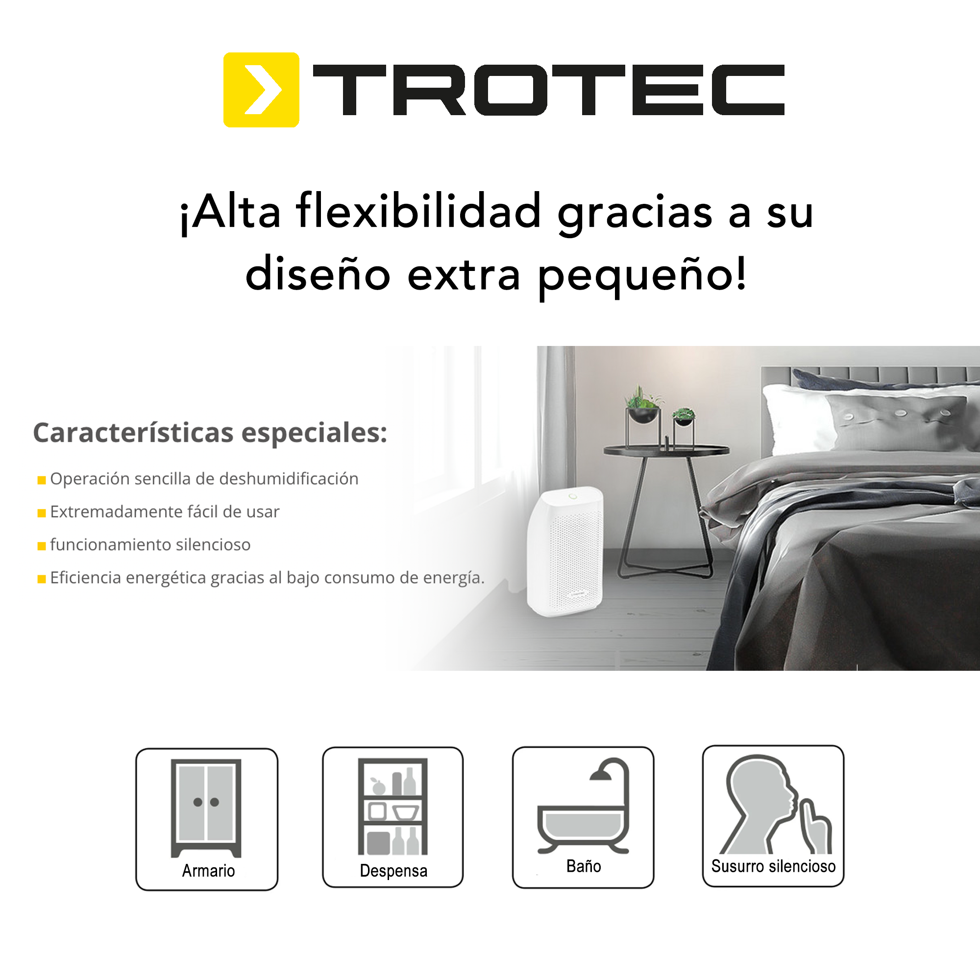 Foto 5 pulgar | Deshumidificador Moderno 500ml Trotec Ttp5e Silencioso