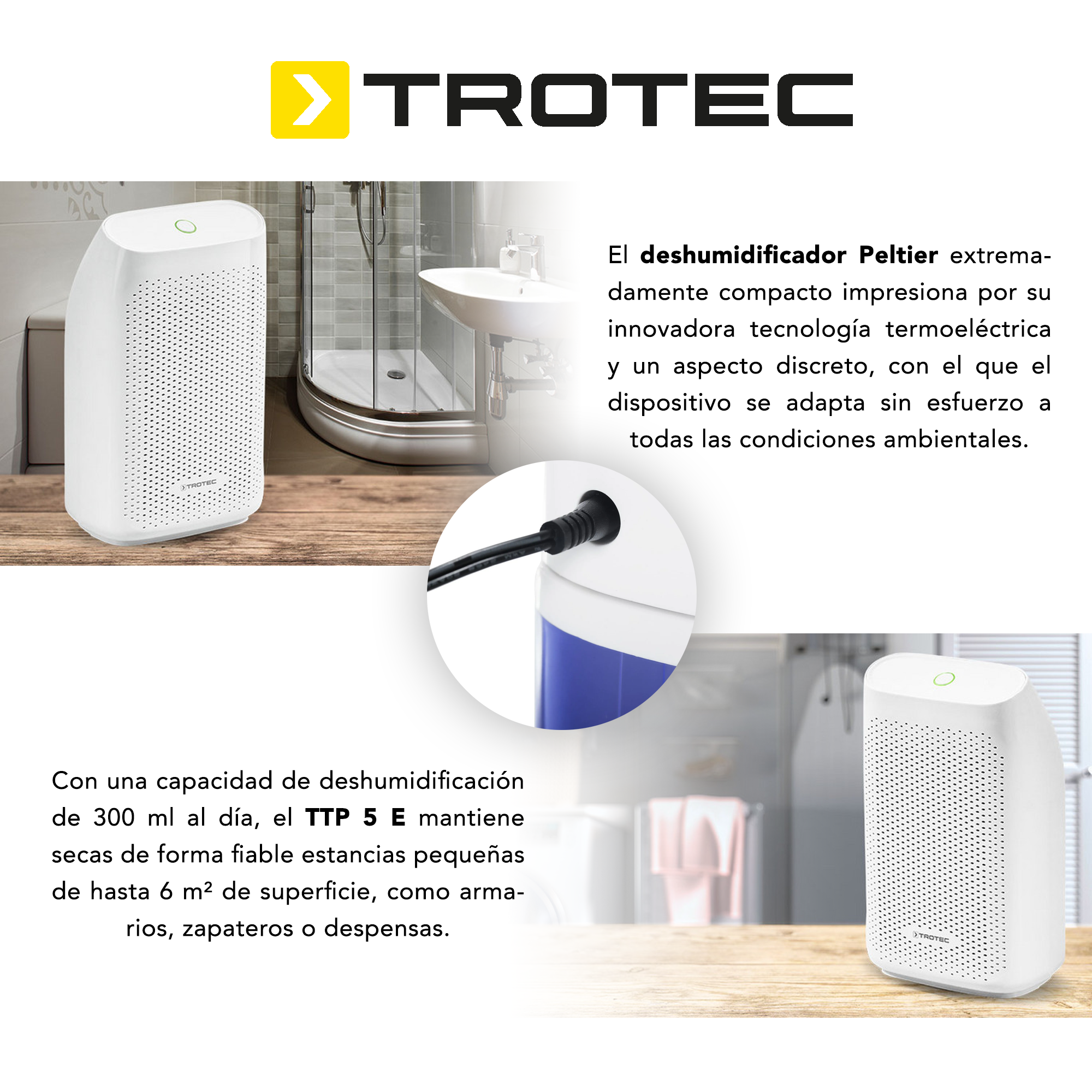 Foto 6 pulgar | Deshumidificador Moderno 500ml Trotec Ttp5e Silencioso