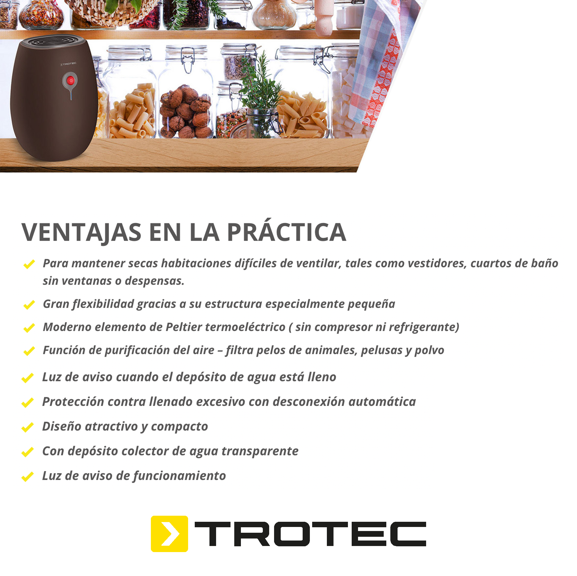 Foto 4 pulgar | Deshumidificador Eliminador de Humedad 500 ml Trotec para Hogar u Oficina