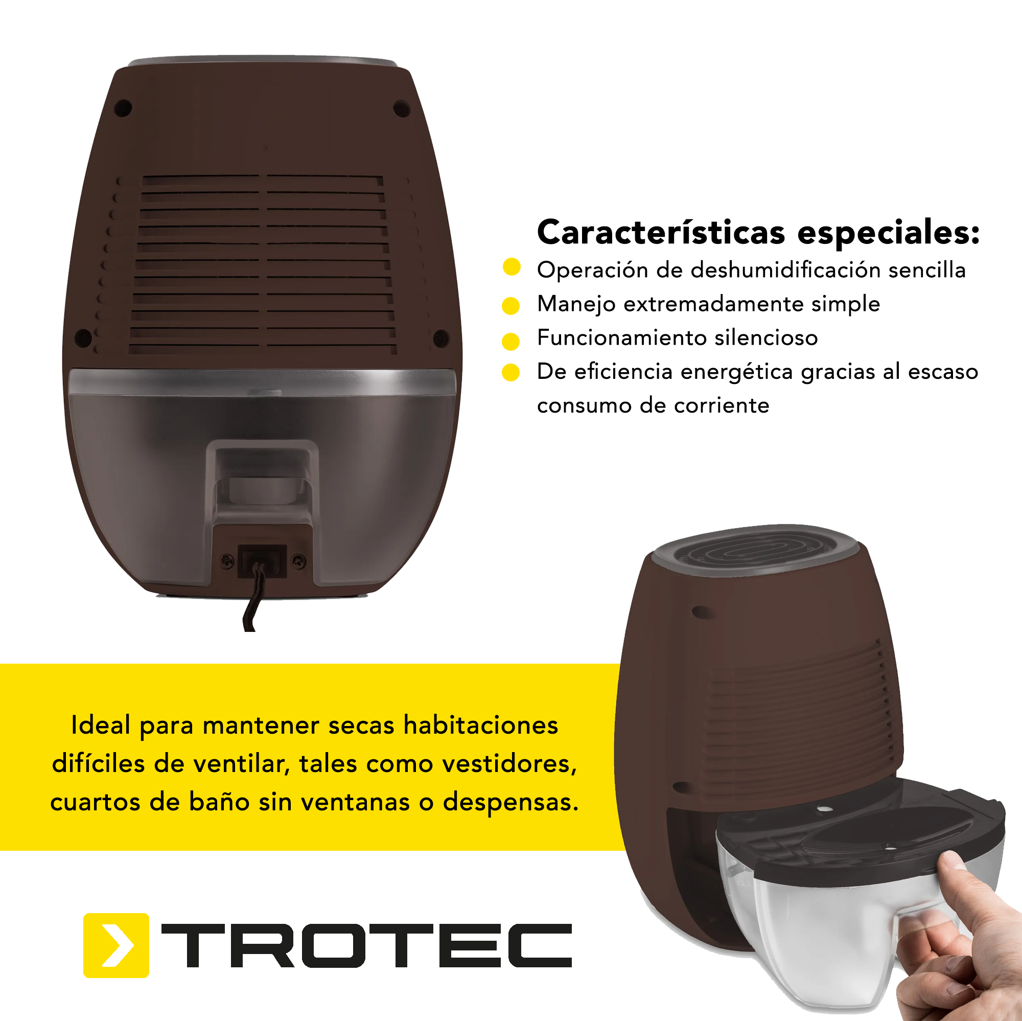 Foto 6 pulgar | Deshumidificador Eliminador de Humedad 500 ml Trotec para Hogar u Oficina