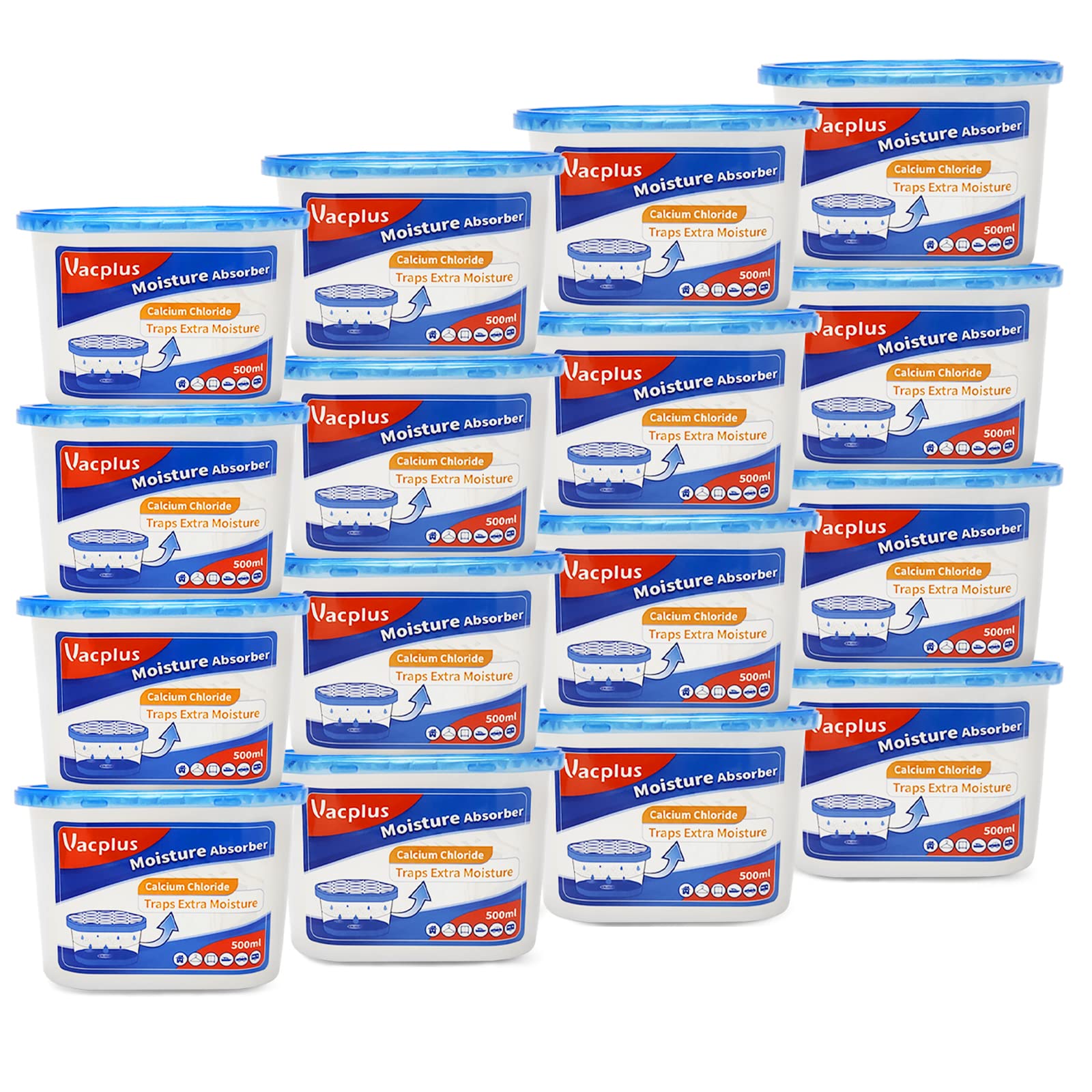 Foto 2 pulgar | Absorbedor De Humedad Vacplus, Paquete De 16 Unidades, 310 Ml, Para Baño O Armario - Venta Internacional.