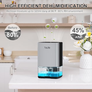 Foto 2 | Deshumidificador Tolife Para El Hogar, Depósito De Agua De 900 Ml, 500 Ml/día, 15 M² - Venta Internacional.
