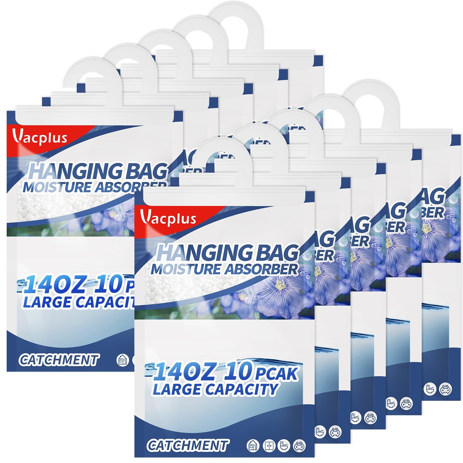 Foto 2 pulgar | Deshumidificador De Humedad Vacplus, Paquete De 10 Unidades, 400 Ml, Desecante De Armario - Venta Internacional.