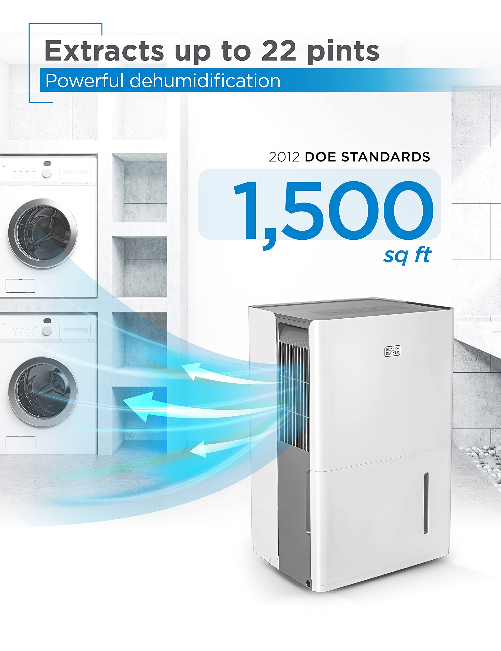 Foto 2 | Deshumidificador Black+decker Bd22mwsa 1500m² Para Espacios Medianos Y Grandes - Venta Internacional.
