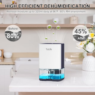 Foto 2 | Deshumidificador Tolife Para El Hogar, Depósito De Agua De 900 Ml, 500 Ml/día, 15 M² - Venta Internacional.