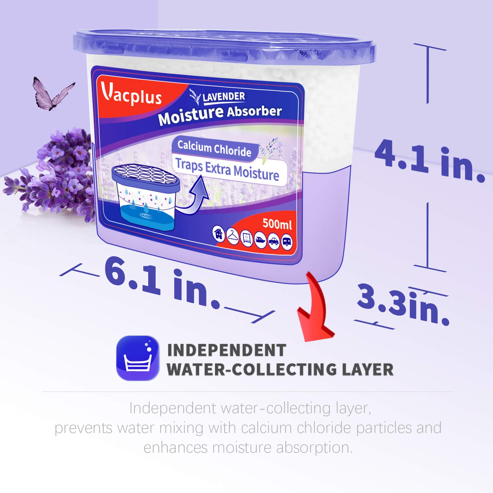 Foto 5 pulgar | Absorbedor De Humedad Vacplus, Paquete De 12 Unidades, 310 Ml, Para Baño Y Armario - Venta Internacional.