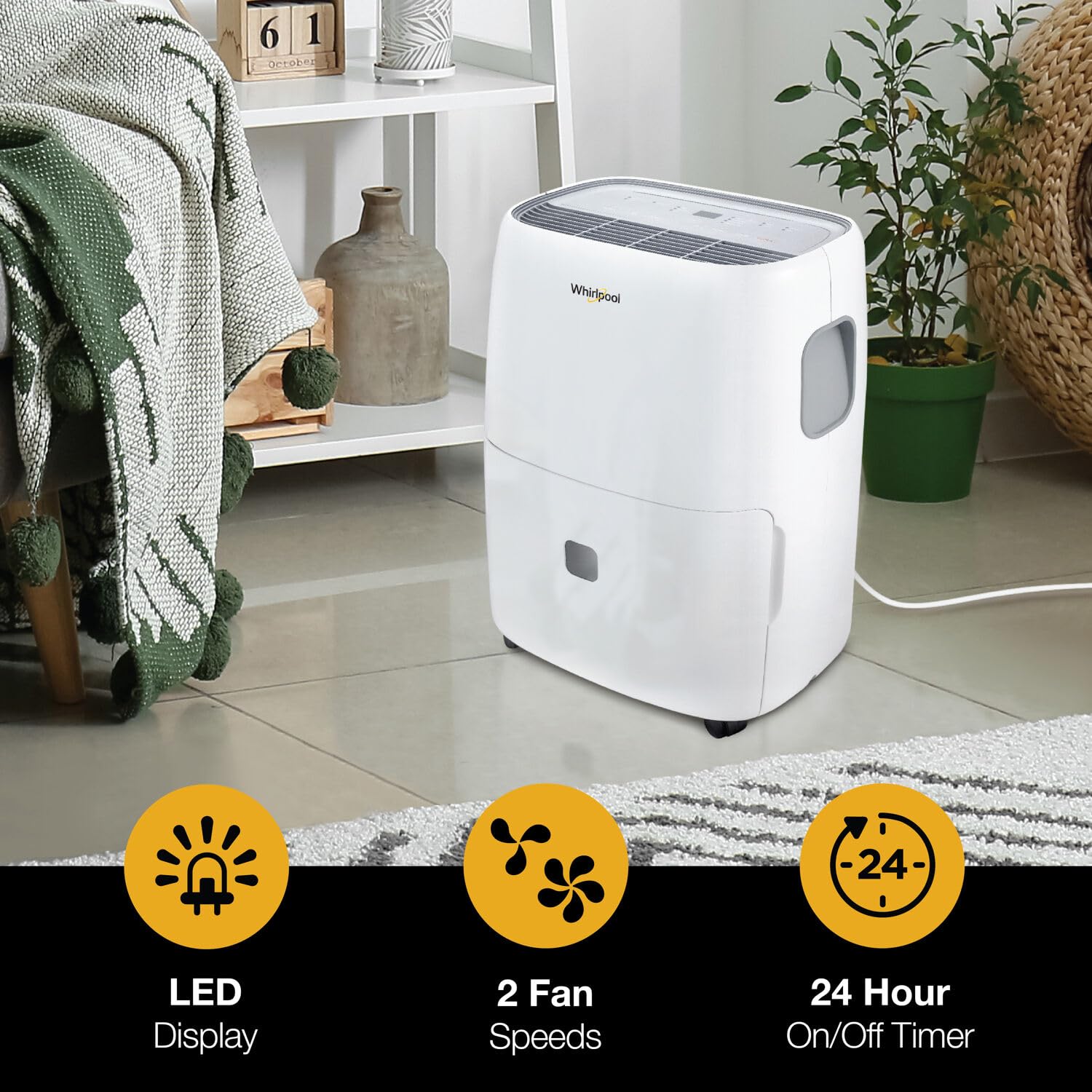 Foto 7 pulgar | Deshumidificador Whirlpool Energy Star Portátil De 30 Pintas Blanco - Venta Internacional.
