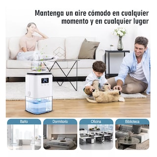 Foto 3 | Deshumidificador Eléctrico 1300ml Con 7 Led Y Auto-apagado Eo Safe Imports Esi-16526 Blanco