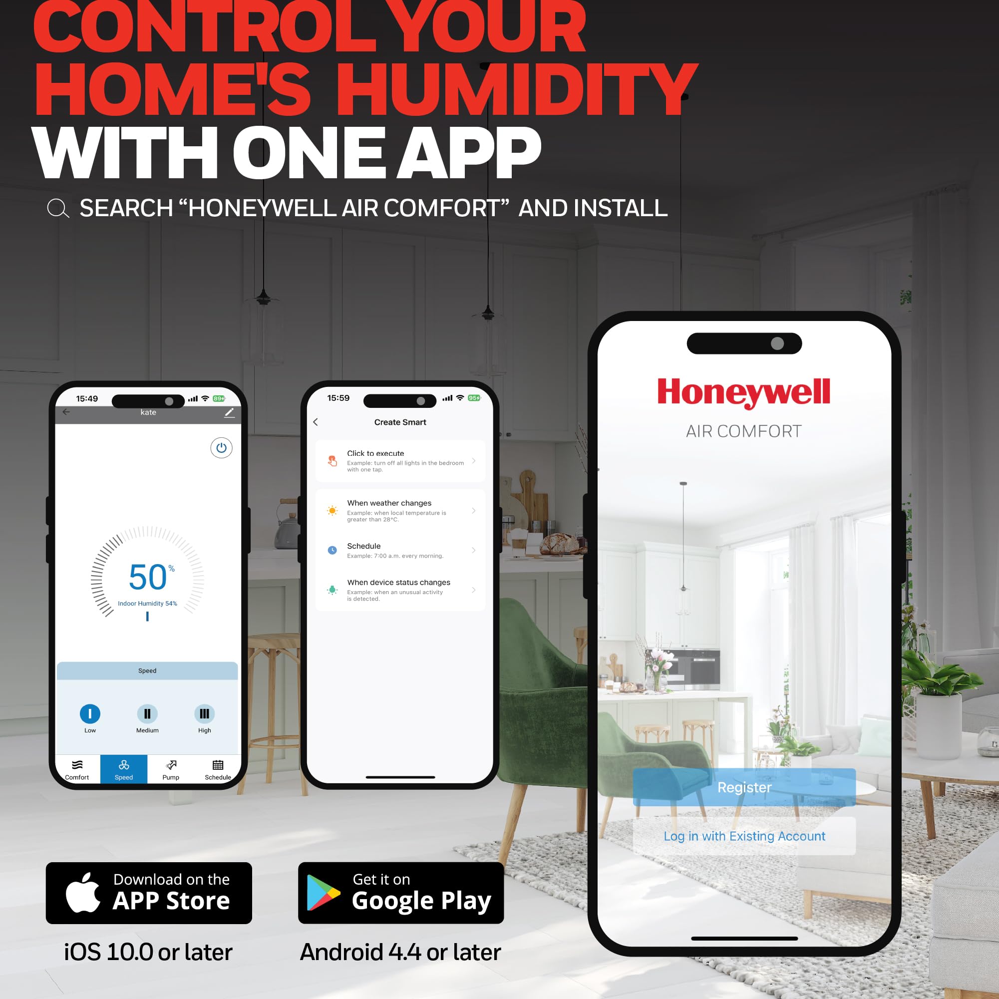 Foto 5 pulgar | Deshumidificador Honeywell Tpfit32awk De 32 Pintas 3000 M² Con Wifi - Venta Internacional.