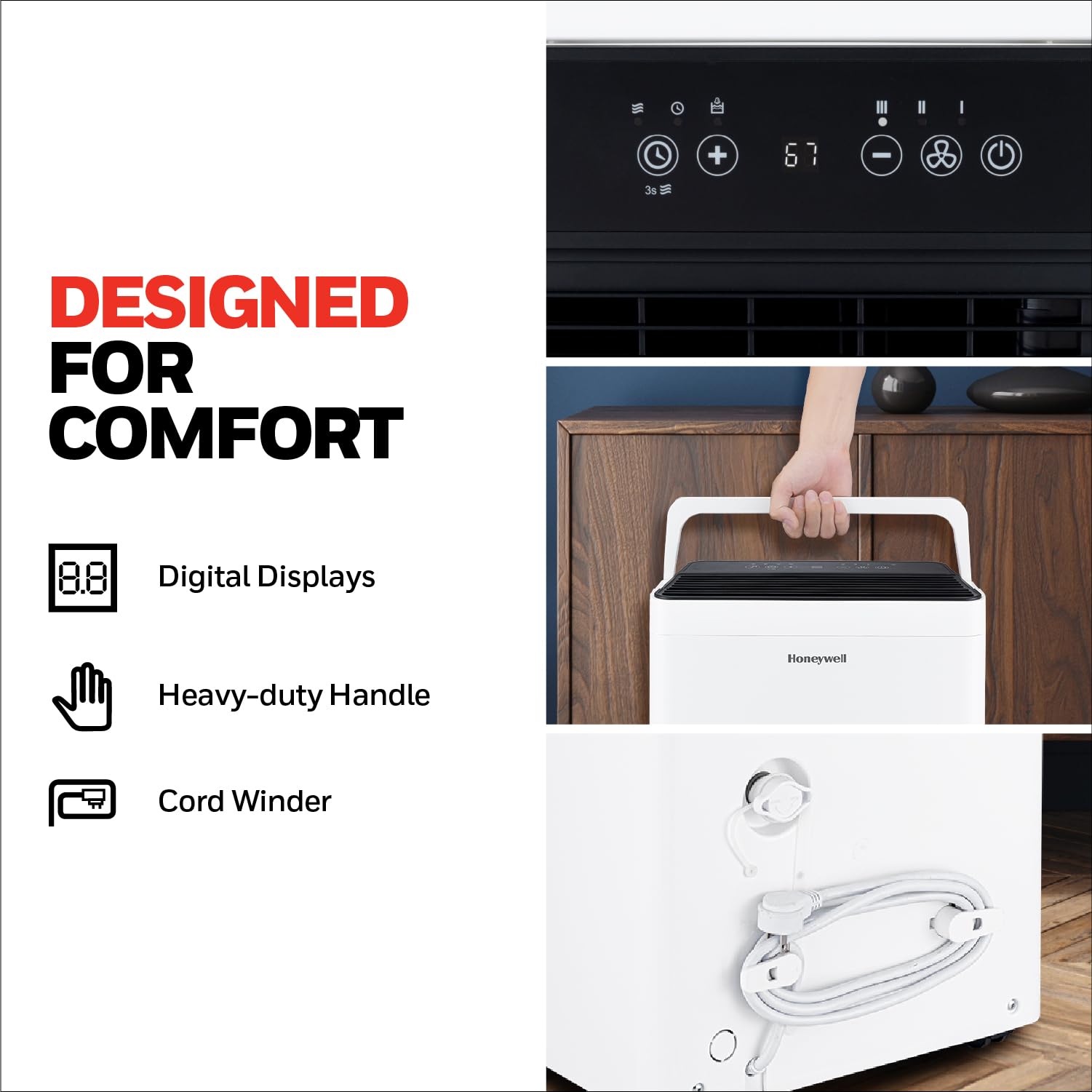 Foto 6 pulgar | Deshumidificador Honeywell Tpfit50pwk 23,7 L/día 400 M² Con Bomba - Venta Internacional.