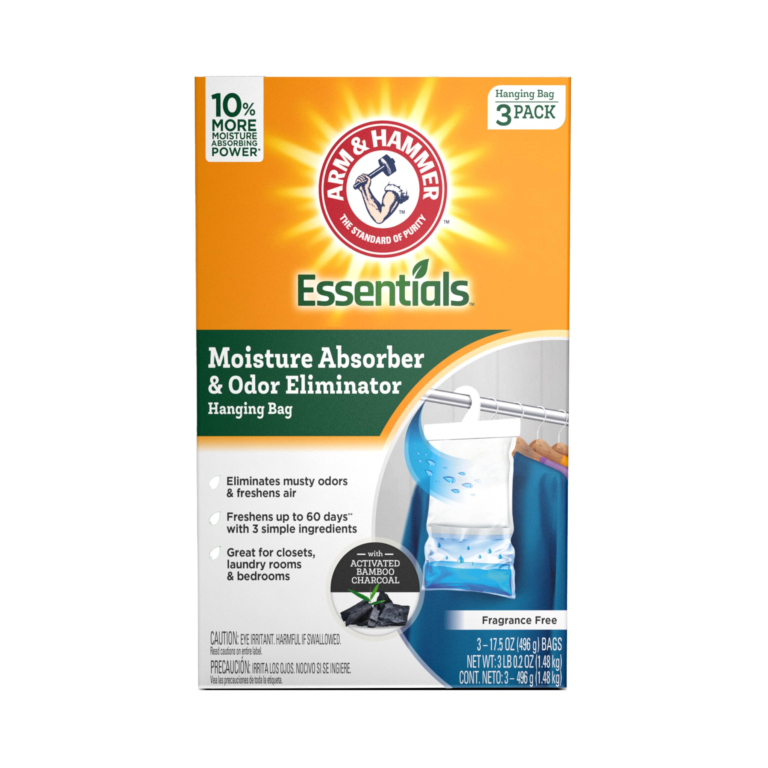 Absorbedor de Humedad Arm & Hammer Essentials Paquete de 3 - Venta Internacional