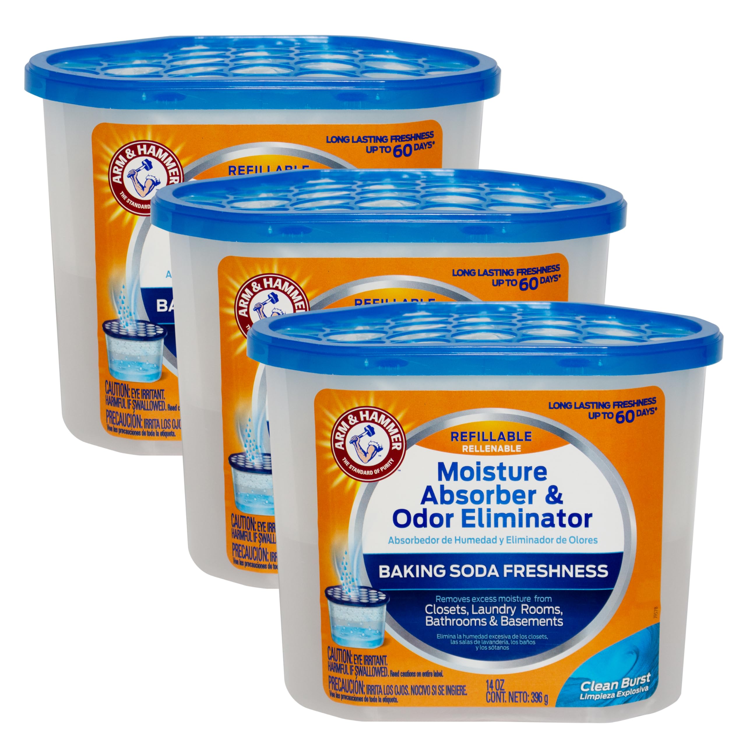 Absorbedor De Humedad Arm & Hammer Clean Burst 3 Piezas-Venta Internacional
