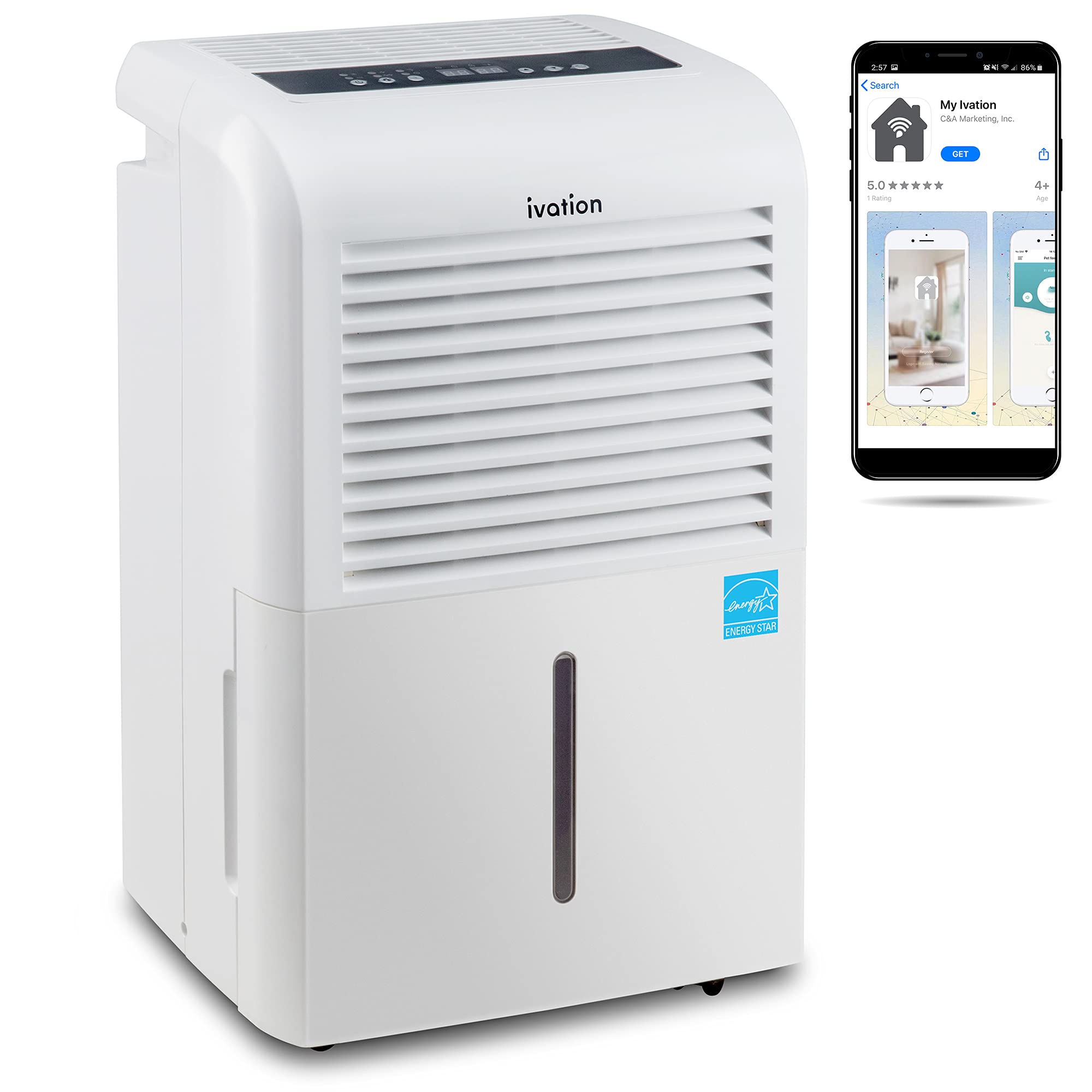 Deshumidificador Ivation 420 M² Smart Wi-fi Energy Star 50 L/día - Venta Internacional.