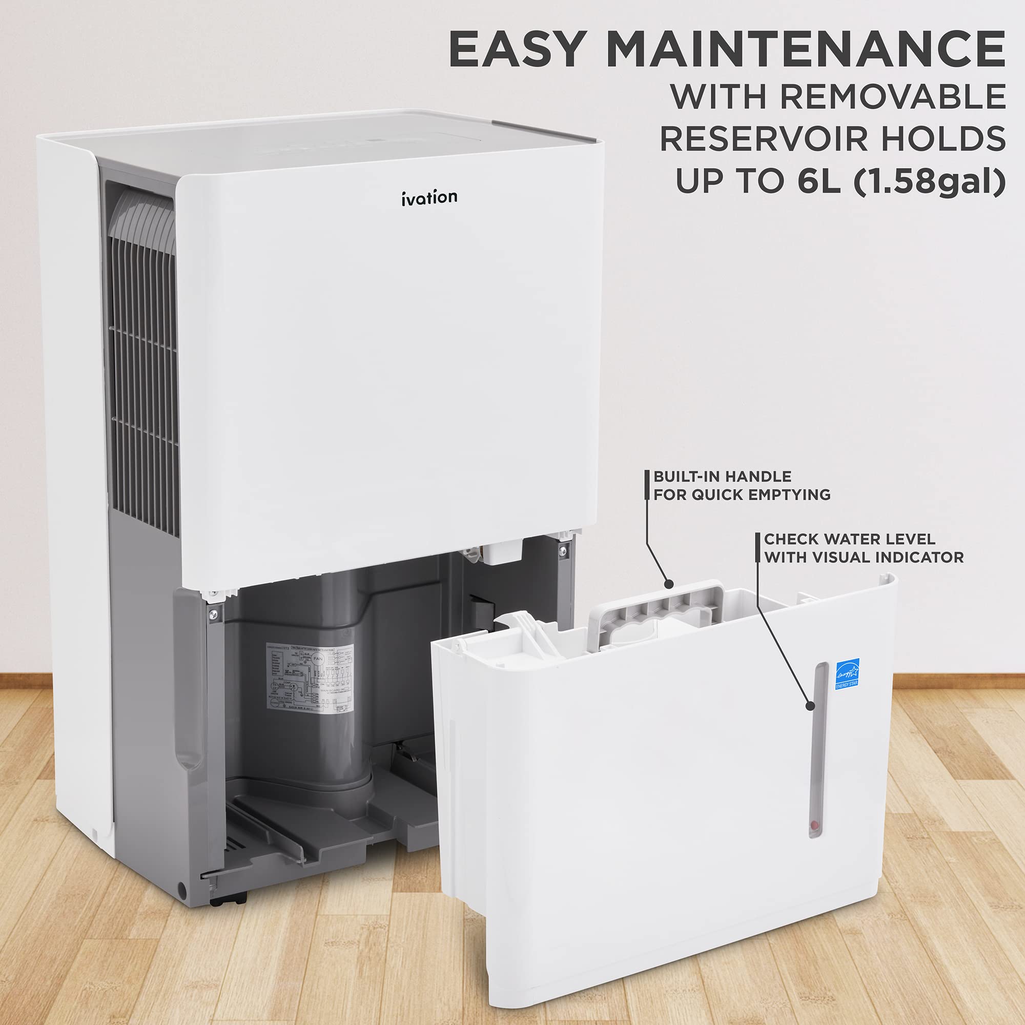 Foto 7 | Deshumidificador Ivation Energy Star De 50 Pintas (4.500 Metros Cuadrados) (pies) - Venta Internacional.
