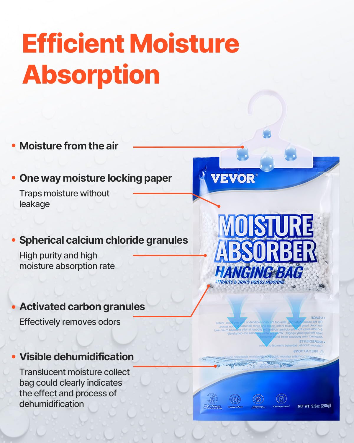 Foto 3 pulgar | Absorbedor De Humedad Colgante Vevor, 275 Ml, Deshumidificador Colgante Para Armario - Venta Internacional.